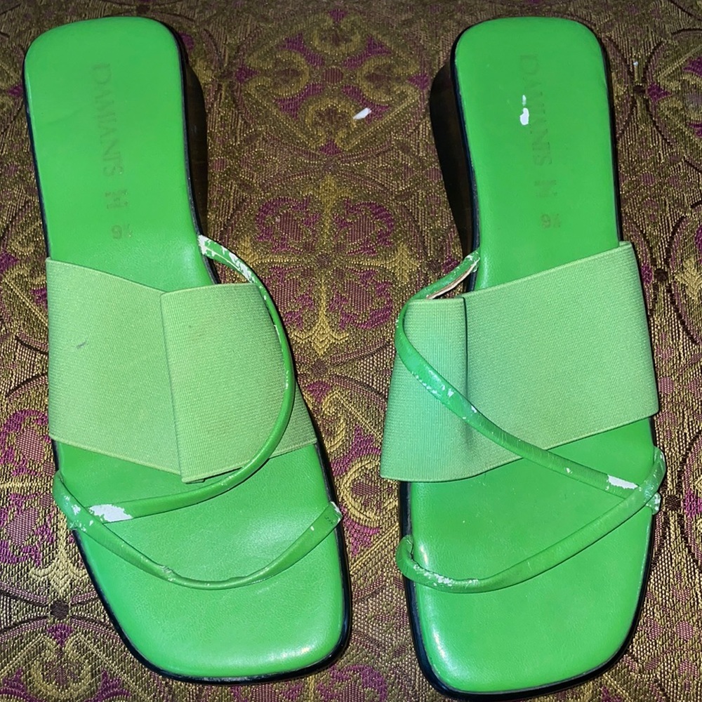 90s green sandals